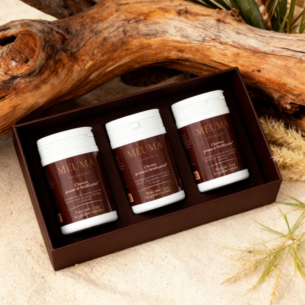 Rituel cheveux post-partum – Cure de 3 mois pour renforcer et revitaliser les cheveux